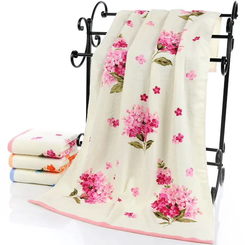 Preise 75*140 cm Floral Muster Baumwolle Bad Handtücher für Erwachsene, Strand Frottier Handtücher Bad, blume Bad Handtuch, Serviette de Bain