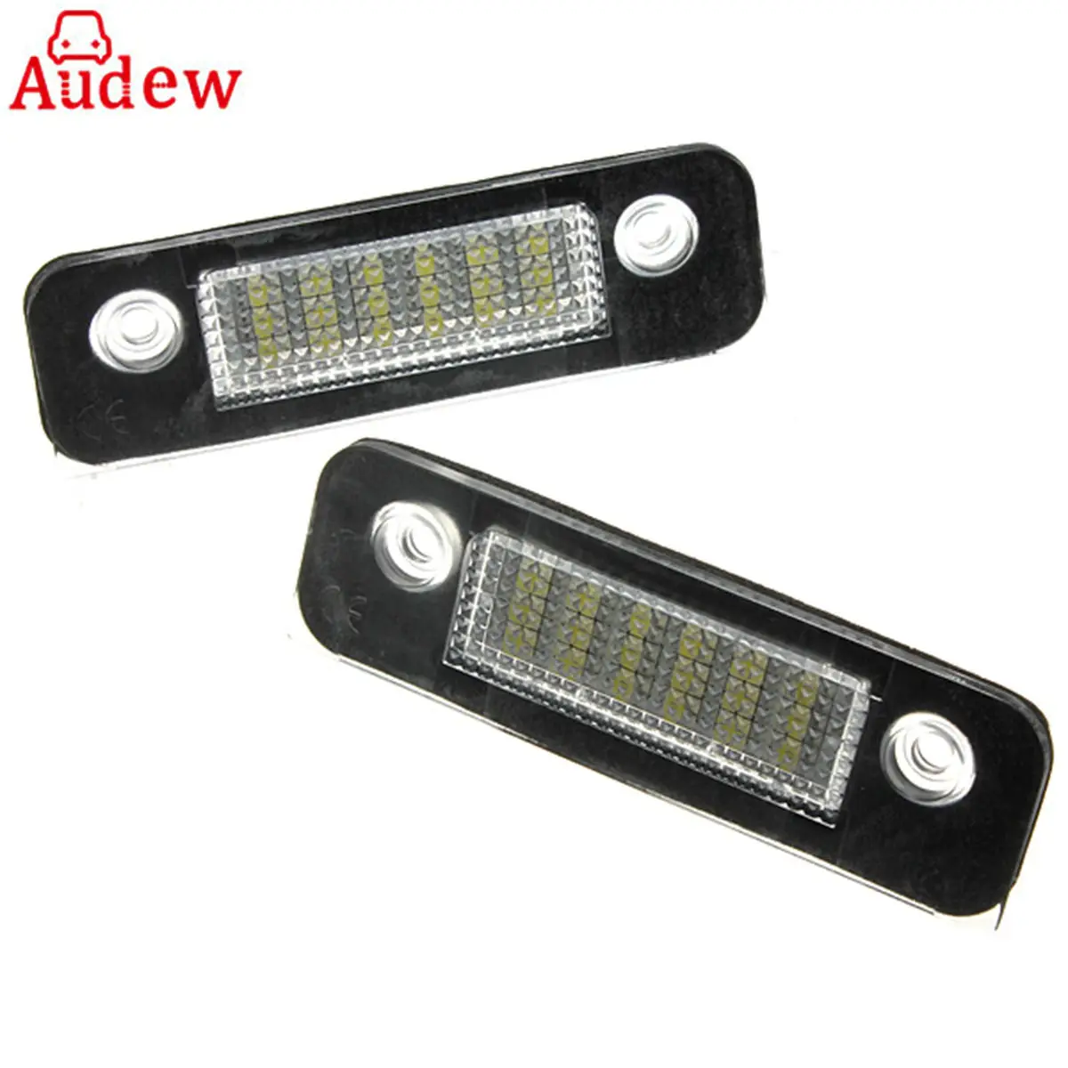 2Pcs 12V 18 LED Car License Plate Light White Number Plate Lamps Light SMD For Ford Fusion for Mondeo/MK2 for Fiesta MK5 2x 18 smd led license plate light module for opel vauxhall vectra c estate caravan