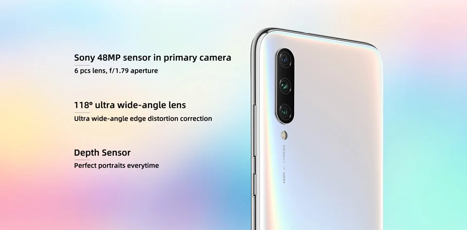 Глобальная версия Xiaomi Mi A3 4 Гб 64 Гб Snapdragon 665 смартфон телефон CC9e CC 9E 48MP камера 32MP фронтальная камера 6,08" экран Android one