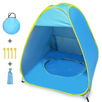 

Portable Baby Games Tent Kids Beach Tent Children Outdoor Swimming Sun Shelter Game House Automatic Open Easy Build Sun Tents