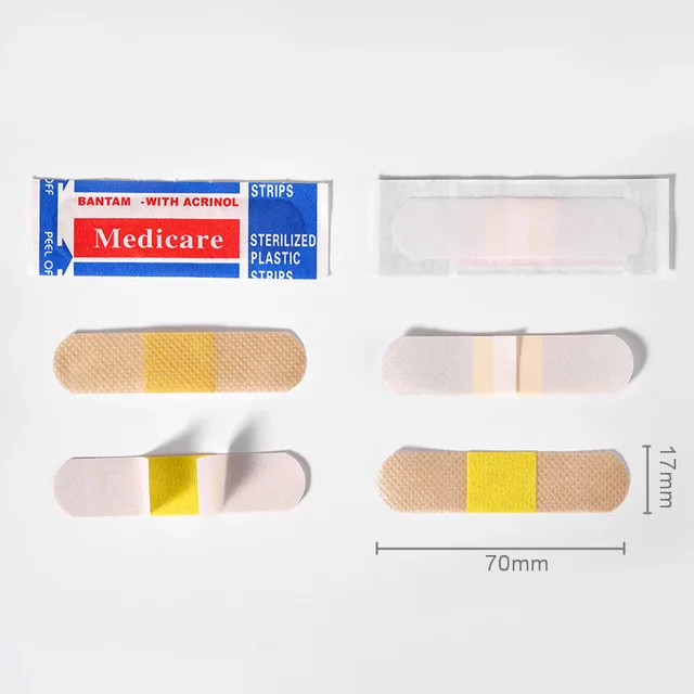100Pcs/Box Breathable Band-Aids Non-woven Bandages First Aid Medical Anti-Bacteria Wound Plaster Home Travel Emergency Kits 2