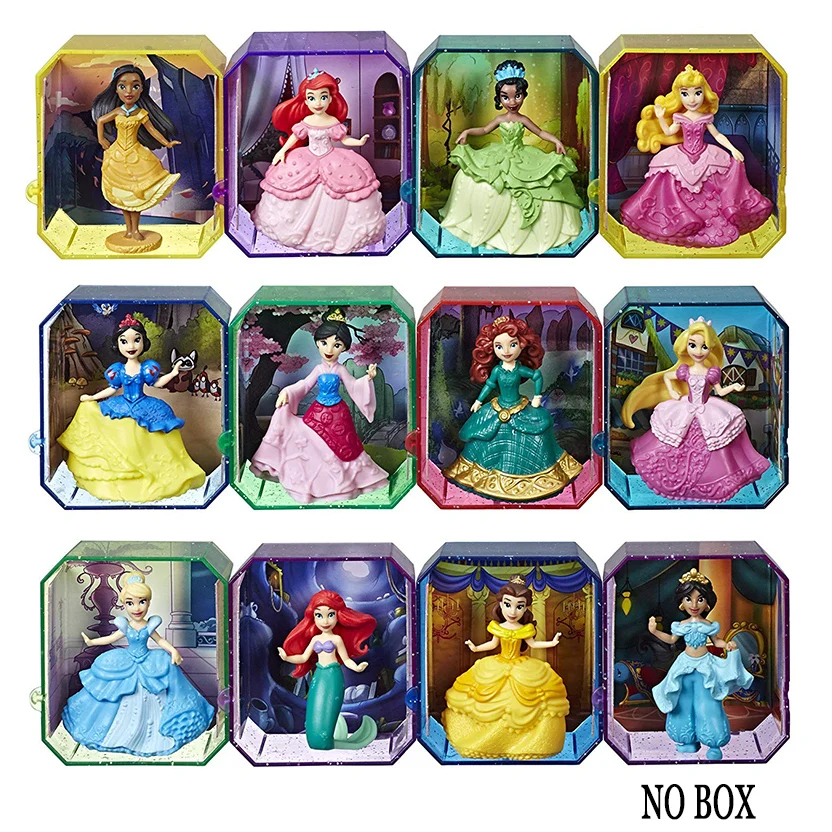 12 pièces/ensemble Disney princesse royale histoires figurines Merida Aladdin Eugene Fitzherbert raiponce figurine enfants modèle cadeaux 6CM (lot de 12)