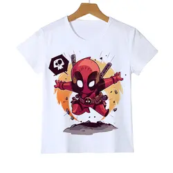 Новый Дэдпул детская футболка мода мультфильм одежда «Супергерои» рубашка Человек-паук/Железный человек/Капитан Америка Дизайн топы