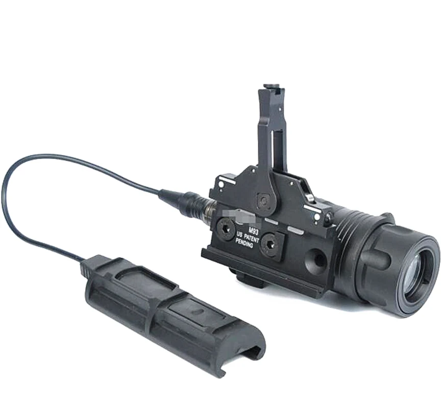 Тактический фонарик M720V светодиодный свет быстро съемный крепление с Давление переключатель для охоты черный - Цвет: Черный