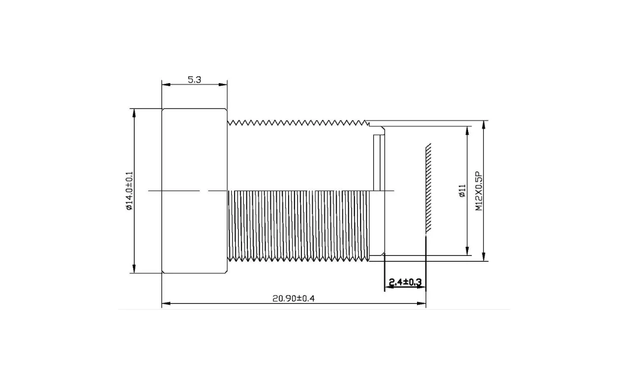 5-мегапиксельная M12-Mount 3,0 мм с коротким фокусом 1/2. 5 ''плата объектива F4.0 фиксированный Ирис FA/линзы машинного зрения, очень низкие искажения