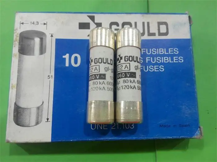 

Free shipping 5pcs Import fuse fuse ceramic 14X51MM GOULD genuine 12A 660V 80KA