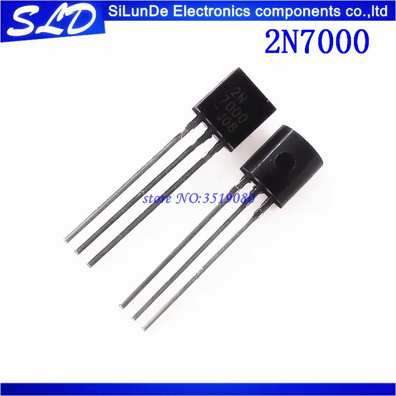 100 шт./лот 2N7000 2N 7000 N-Channel MOSFET TO-92 products ROHS Новые и оригинальные | Электроника