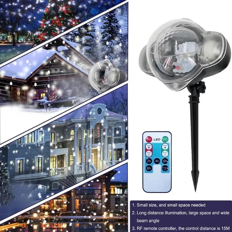 

Mini Snowflake Projector dj light Outdoor IP65 Waterproof LED Stage light Laser Lamp Night Light for Christmas Festival decor