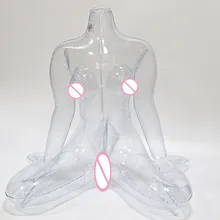 Transparent Inflatable Sex Doll Removable Vagina Male Masturbator Adult Products Sex Shop