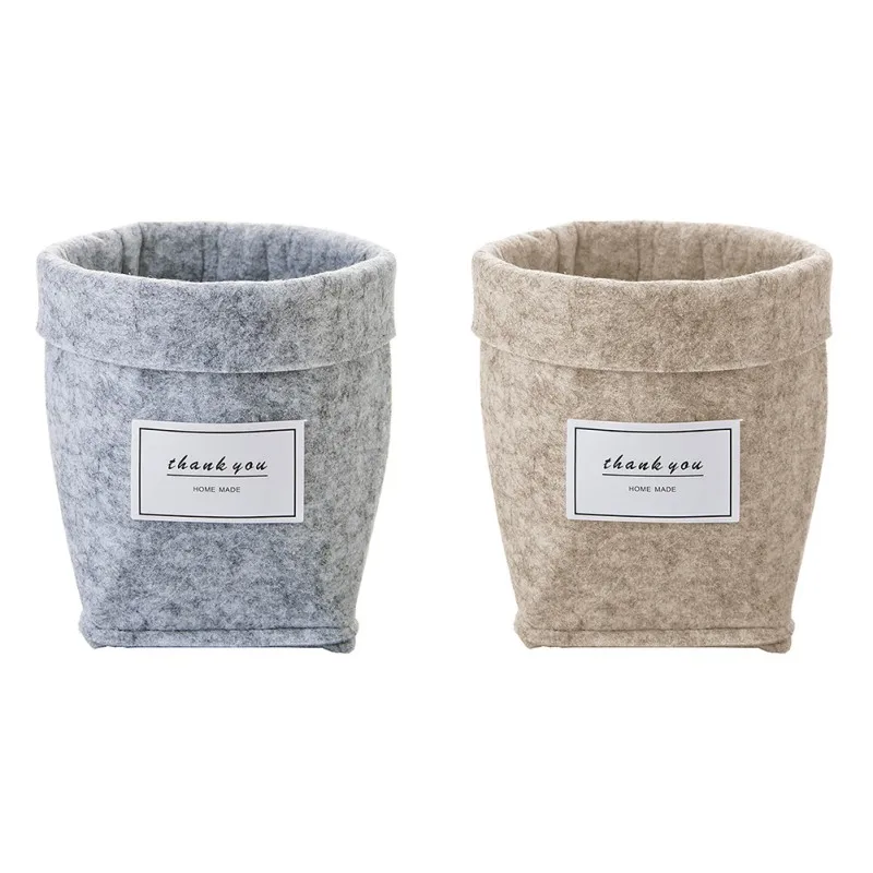 

Nordic Storage Folding Flower Pot Felt Desktop Storage Fleshy Flower Pot table office and home decoration
