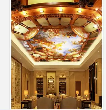 

3d wallpaper custom ceiling wallpaper mural 3d European classical figure painting ceiling frescoes wall paper bedroom decoration