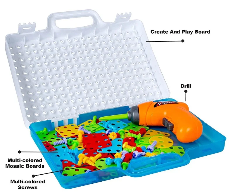 Children Drill Toys Puzzle Construction Toys for Boys Girls kids Education Puzzle Blocks Drill Toy Learning Educational Puzzles