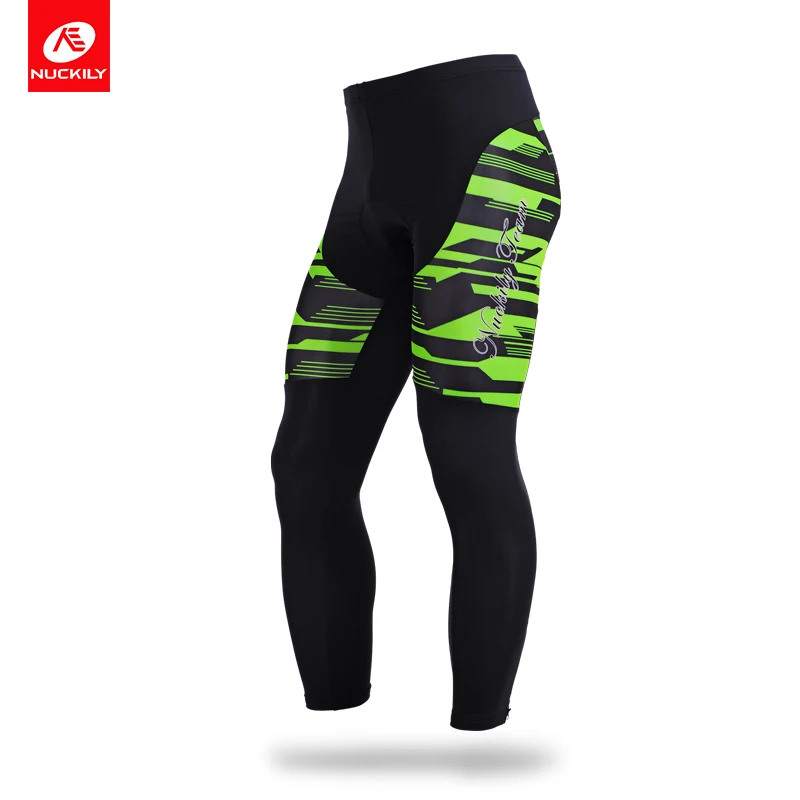 NUCKILY Summer Reflective Cycling Pants Men Foam Pad Elastic Bicycle