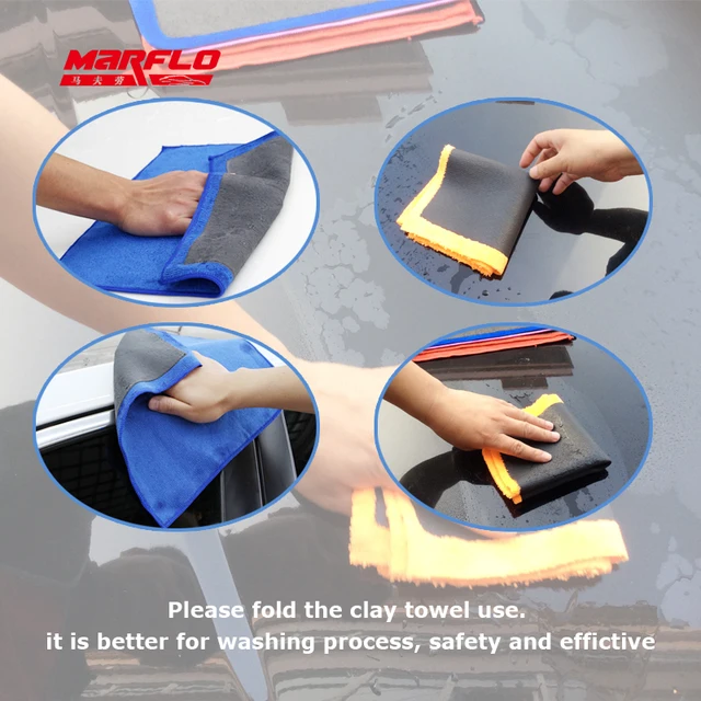 Marflo Point Clay Towel Cloth Magic Clay Bar Car Paint Repair Car