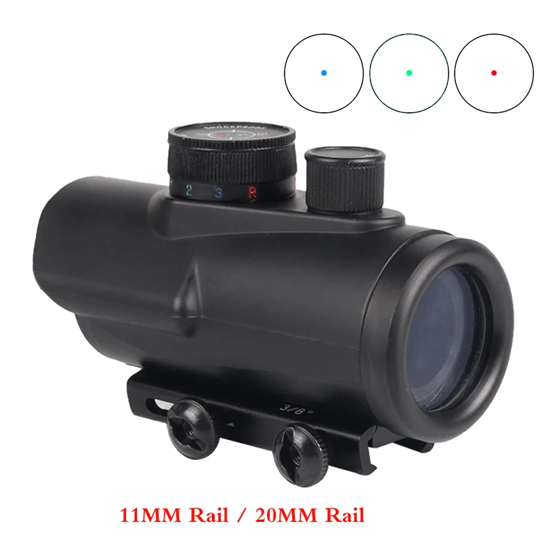 Hunting Holographic 1x30MM RGB Red Dot Sight with 3 Brightness Adjustment fit 11mm & 20mm Rail Mount for Airsoft RL5-0040-2 (12)