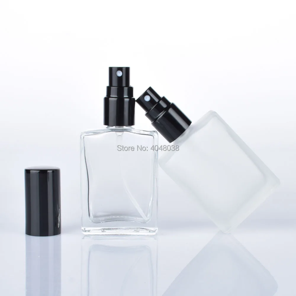 15 ML Cosmetic Compact Empty Perfume Bottle Transparent Pressed Spray Container Frosted Little Square Glass Filling Bottles (5)