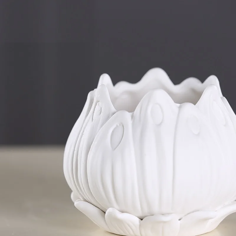 Керамический Лотос подсвечники украшения Креативные украшения для дома Свадебные принадлежности украшения для свечи керамическая ваза