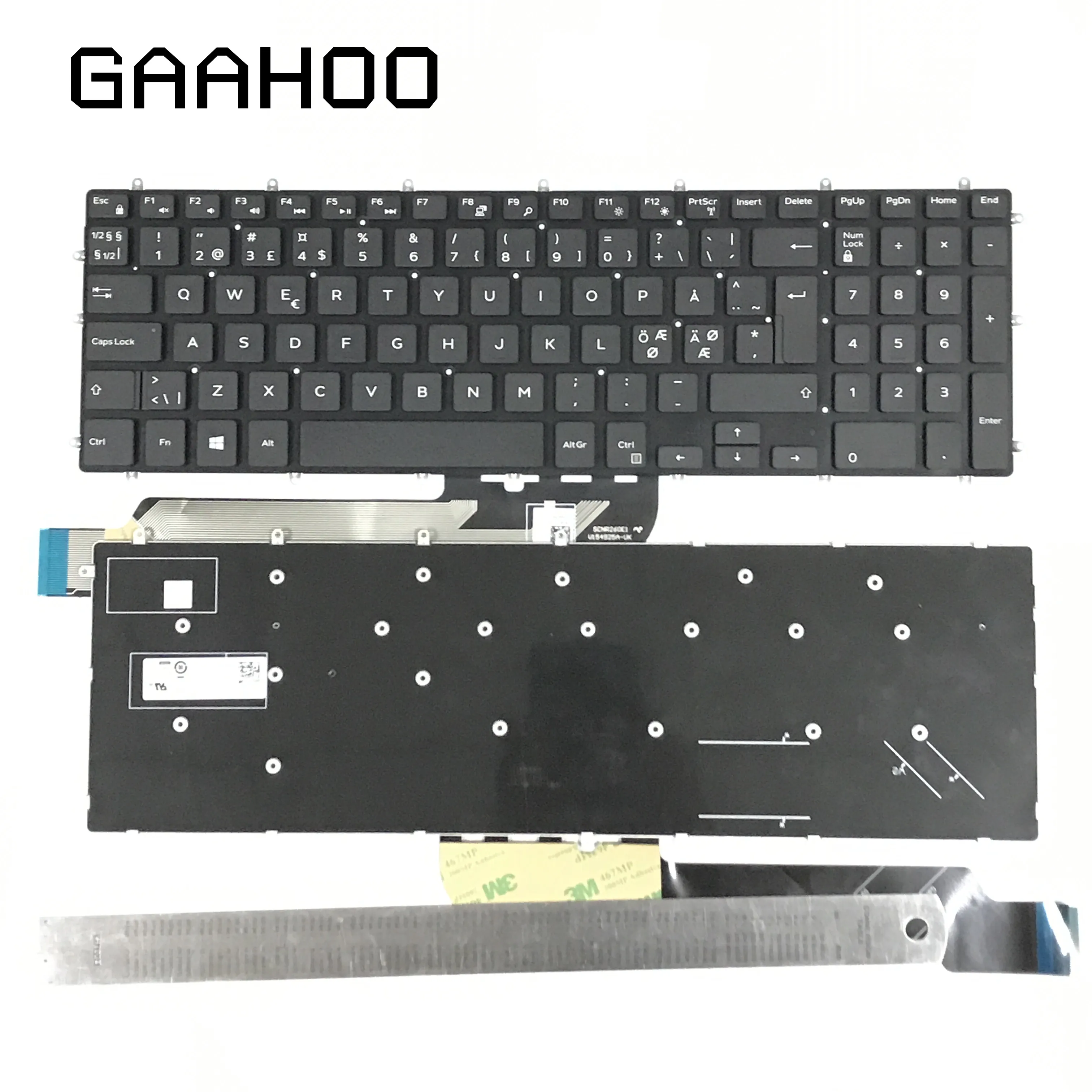 Датская Клавиатура для ноутбука Dell Inspiron15 5570 5575 7577 7587 7568 7566 7567 5567 5565 15 7000 15-5568 5765 5767