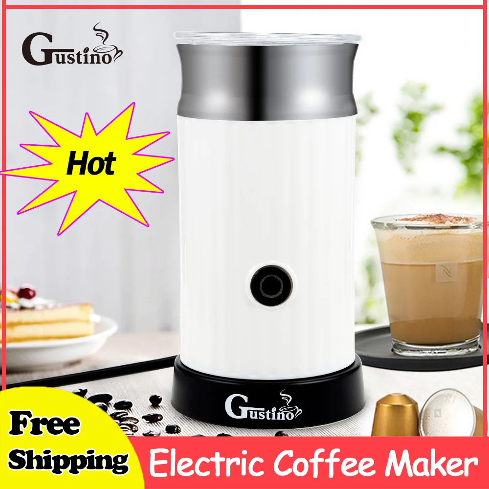 Comprar Gustino cafetera eléctrica hogar Espresso automático espuma de leche cafetera capuchino para calentar el hogar leche fría espuma