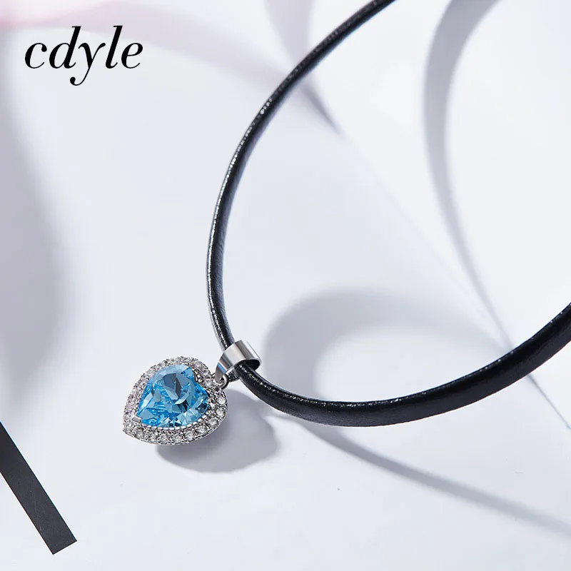 

Cdyle Necklace Women Pendants Elegant Fashion Twelve birthstones Chokers 925 Sterling Silver Jewelry Women Gift Fashion New