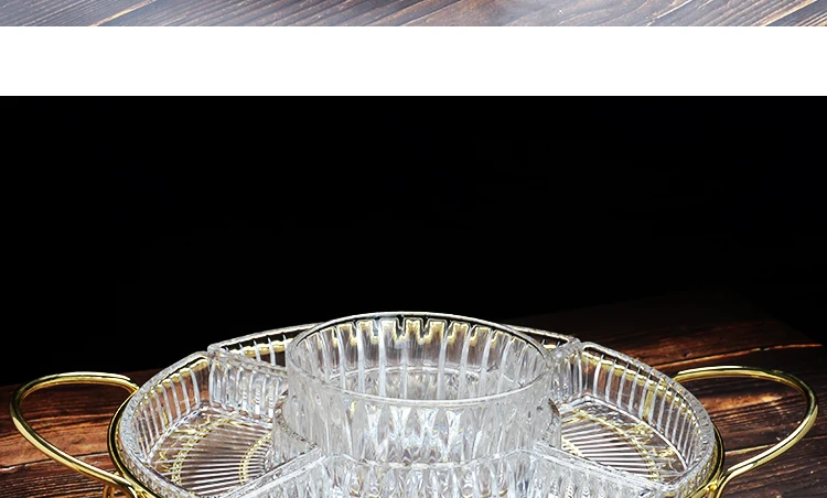 Журнальный столик для гостиной большой стеклянный фруктовый тарелка креативный Кристалл KTV Фруктовая тарелка с Комплект полок сашими Фруктовая тарелка ZP3181747