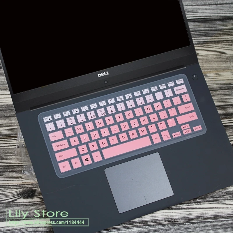 Для Dell Inspiron 13 5000 13,3 дюймов i5378 5379 7000 7370 7373 7368 7378 E7370 Силиконовая обложка клавиатуры для ноутбука Защитная крышка - Цвет: fadepink