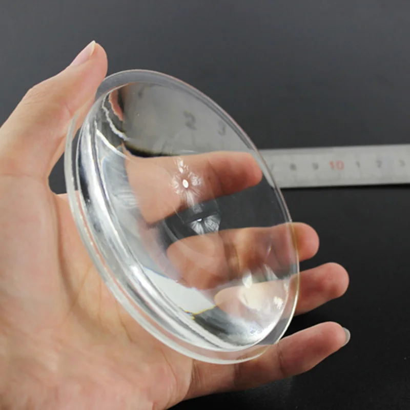Оптический фокус длина 73 мм плоско выпуклая DIY конденсационные светодиодные стеклянные линзы элемент оптики увеличительное стекло объектив 1 шт. 74 мм диаметр