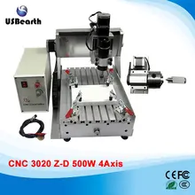 LY CNC 3020Z-D500W 4 axis mini CNC milling machine assembled duty free to RU