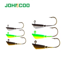 JOHNCOO 10 шт. рыболовные крючки из высокоуглеродистой стали 3,6 г 5,3 г приманка на крючок червь Pesca для мягкой приманки для рыбалки