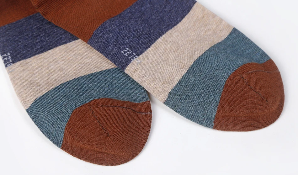 FRALOSHA новые мужские носки из чесаного Хлопка Модные цветные большие полосатые Повседневные носки Харадзюку на четыре сезона мужские