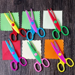 Ciseaux dentelés en métal et plastique, accessoire de décoration pour albums d'images, photos et couleurs, journal intime, accessoire d'art créatif à faire soi même, scrapbooking, objet sécurisé, 6 pièces, 
