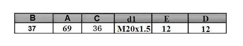 Tf08002-m20x1.5x12 черный oxided Сталь индексации линейка