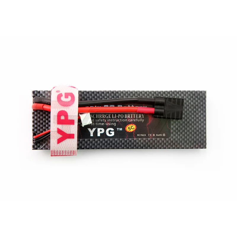 YPG 7.4V 6000mAh 75C 2S Grade A Li poly Lipo Battery Hard 