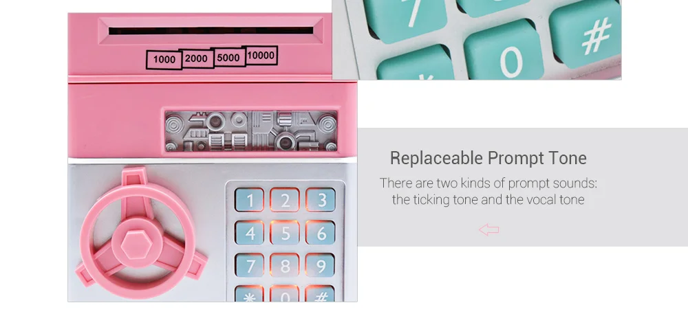Saving Bank ATM Money Box Electronic Password Chewing Coin Cash Deposit Machine