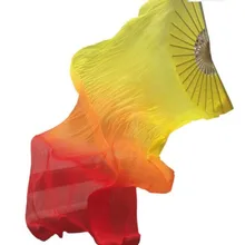 Дешевая горячая 1,8 м ручная работа танец живота танцы шелк Бамбук длинный складной веер вуали для детей и взрослых