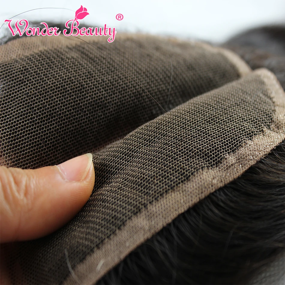 Чудо Красота волос Бразильский объемная волна Волосы remy кружева закрытие швейцарский шнурок руки связали закрытие 130% плотность 8-22 дюйм(ов)
