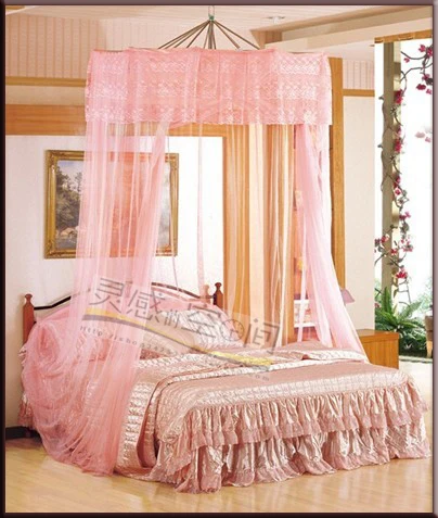 

Thickening overstretches full stainless steel rack ceiling encryption dome luo umbrella royal princess lace mosquito net circle
