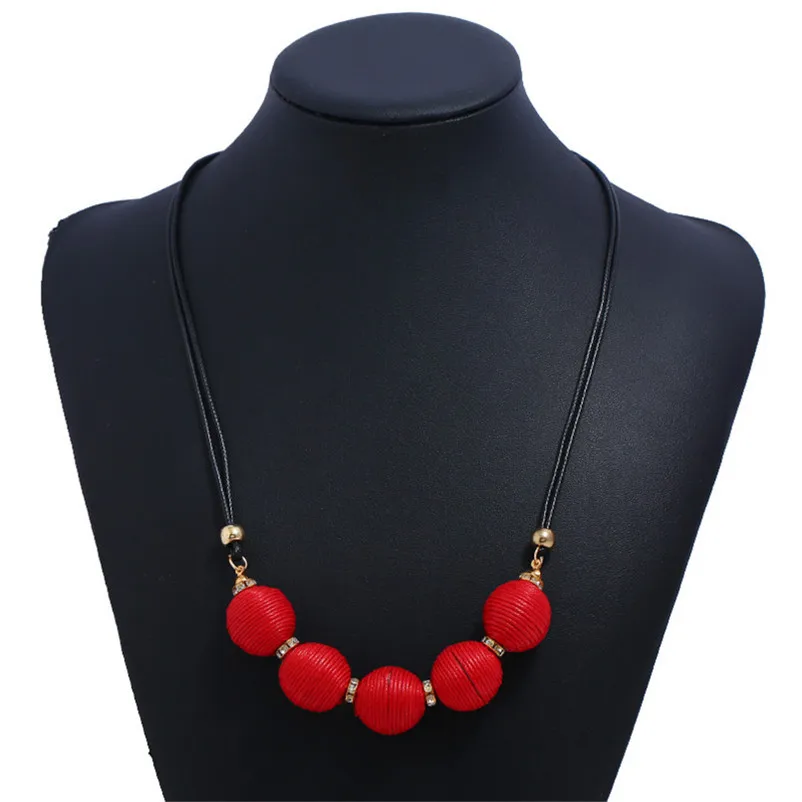 

ADOLPH Star Jewelry ball simple Pendants Necklaces For Woman New Ethnic Vintage Crystal Choker Necklace Statement Accessories