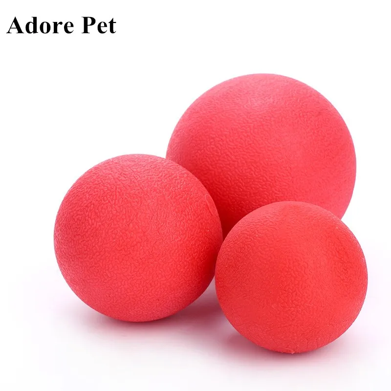 Red Natural Rubber Elastic Pet Ball Toys Bite Resistant Training Balls Dogs Toy for Puppy Small