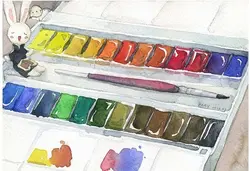 Бесплатная доставка Британский Виндзор Ньютон Cotman 45 Цвет Акварель сплошной studio воды цвета комплект professional художник костюм