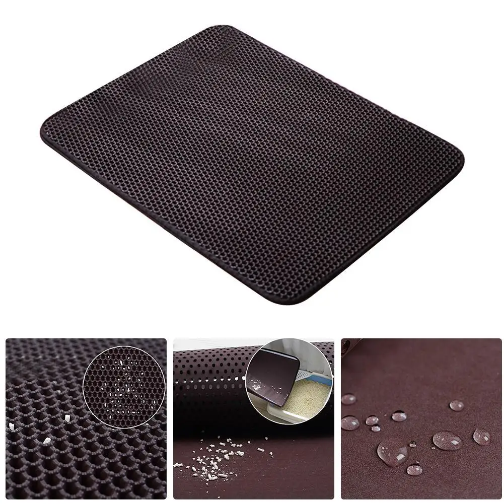 

EVA Pet Mat Cat Cushion Wrapped Fringe Cat Litter Collection Pad Sand Control Mat Cat Cleaning Tools