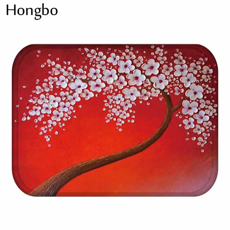 Hongbo 3D Vivid Tree масляная живопись ковер нескользящий коврик для ванной комнаты Кухня наружные коврики передняя дверь коврик