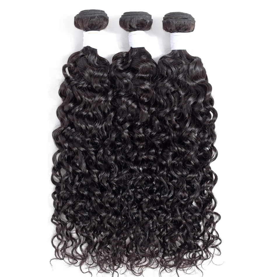 Water Wave Bundles With Frontal Ably Malaysian Remy Human Hair Weft Weave Bundles Pre Plucked Lace Frontal Closure With Bundles