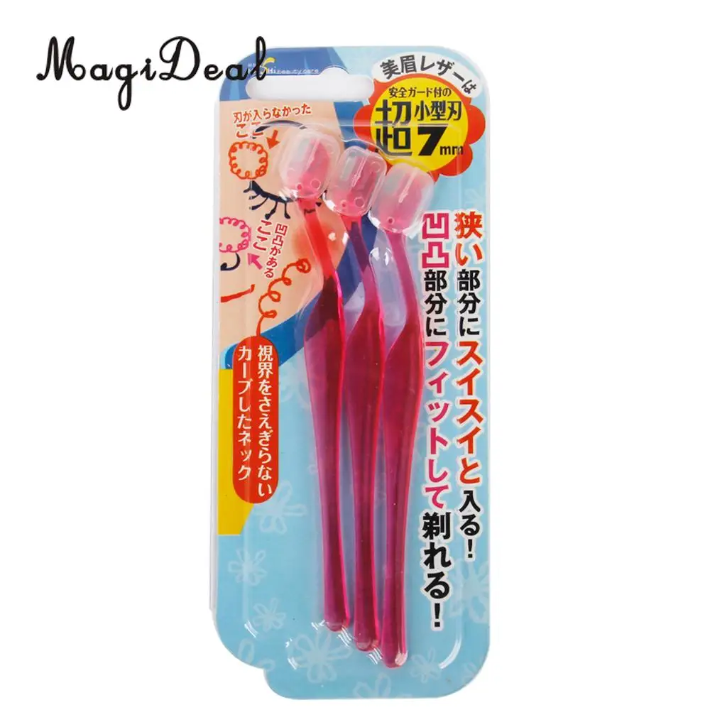 Hot Sales 3 Pieces Eyebrow Blade  Afeita Facial Cosmetic Makeup Beauty Rose For Woman Beauty Make up Tools High Quality