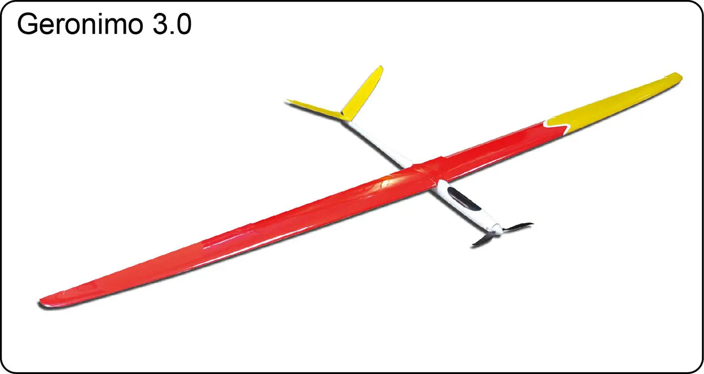 

Geronimo Electric Glider 3000mm RC Fiberglass Model sailplane