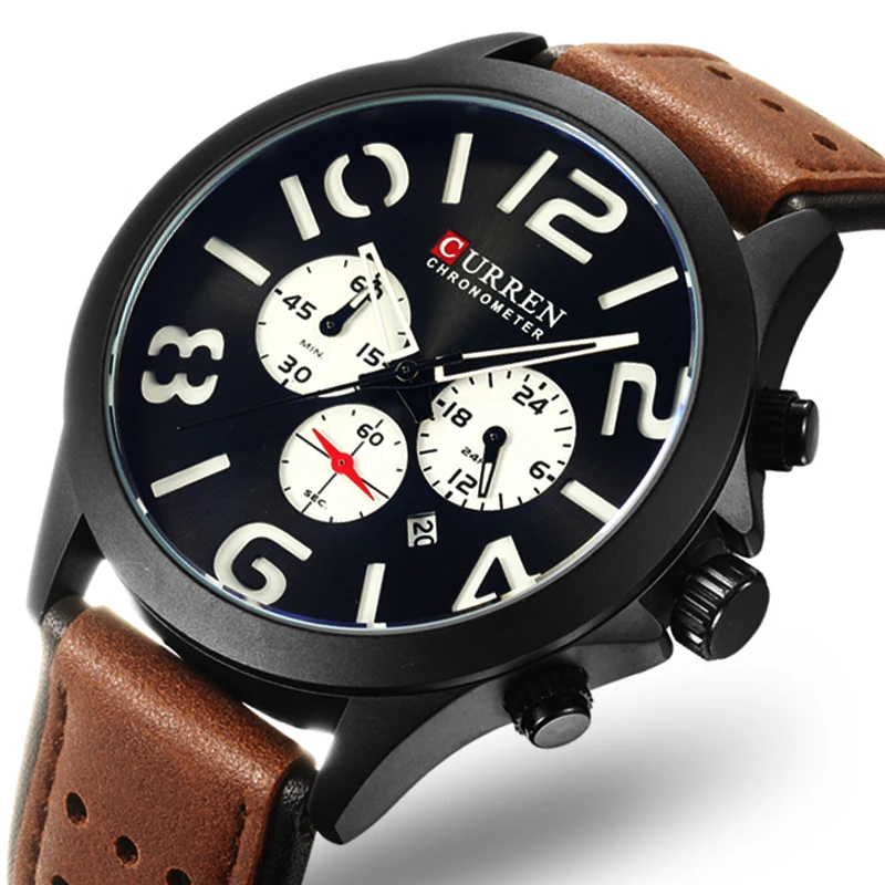 

Mens Watches CURREN Top Brand Luxury Fashion Casual Sport Quartz Watch Men Military WristWatch Clock Male Relogio Masculino