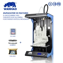 Large format high resolution UV flatbed 3d printer WANHAO D5S 3d printer on hot sale, with 2GB SD card and 1kg filament free
