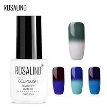 Rosalind гель 1S 7 мл Лак белая бутылка изменение температуры гель лак для ногтей T101-T130 УФ светодиодный стойкий Полупостоянный лак