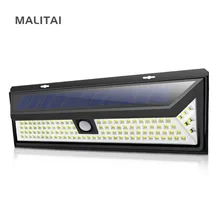 Перезаряжаемый Садовый Солнечный светильник с датчиком движения PIR, светодиодный светильник на солнечной батарее для наружного двора, охранный светильник, ночное украшение, Прямая поставка