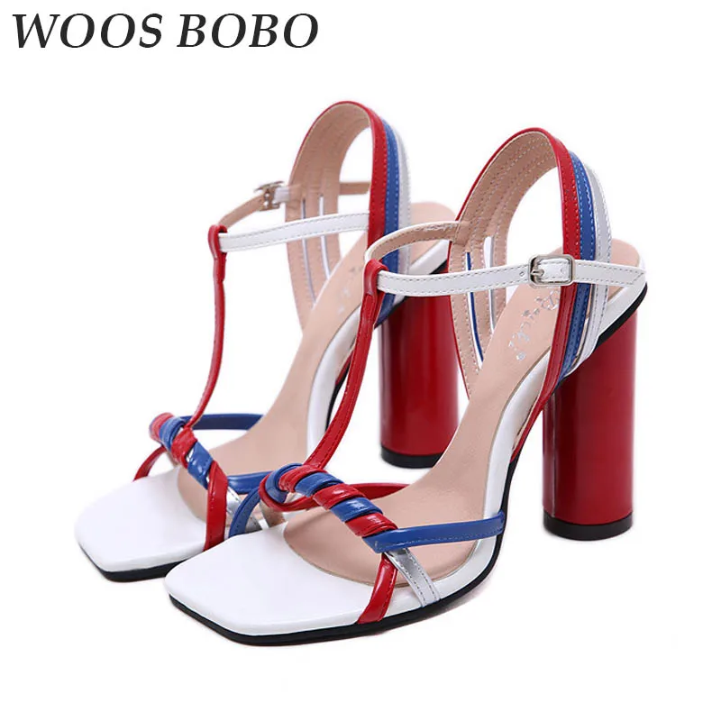 

BOBO Girl Sweet Womens Sandals Round Toe Woman Brand Cute Summer Fashion Casual High Heels Sandals Party Ladies Woman Brand 2019